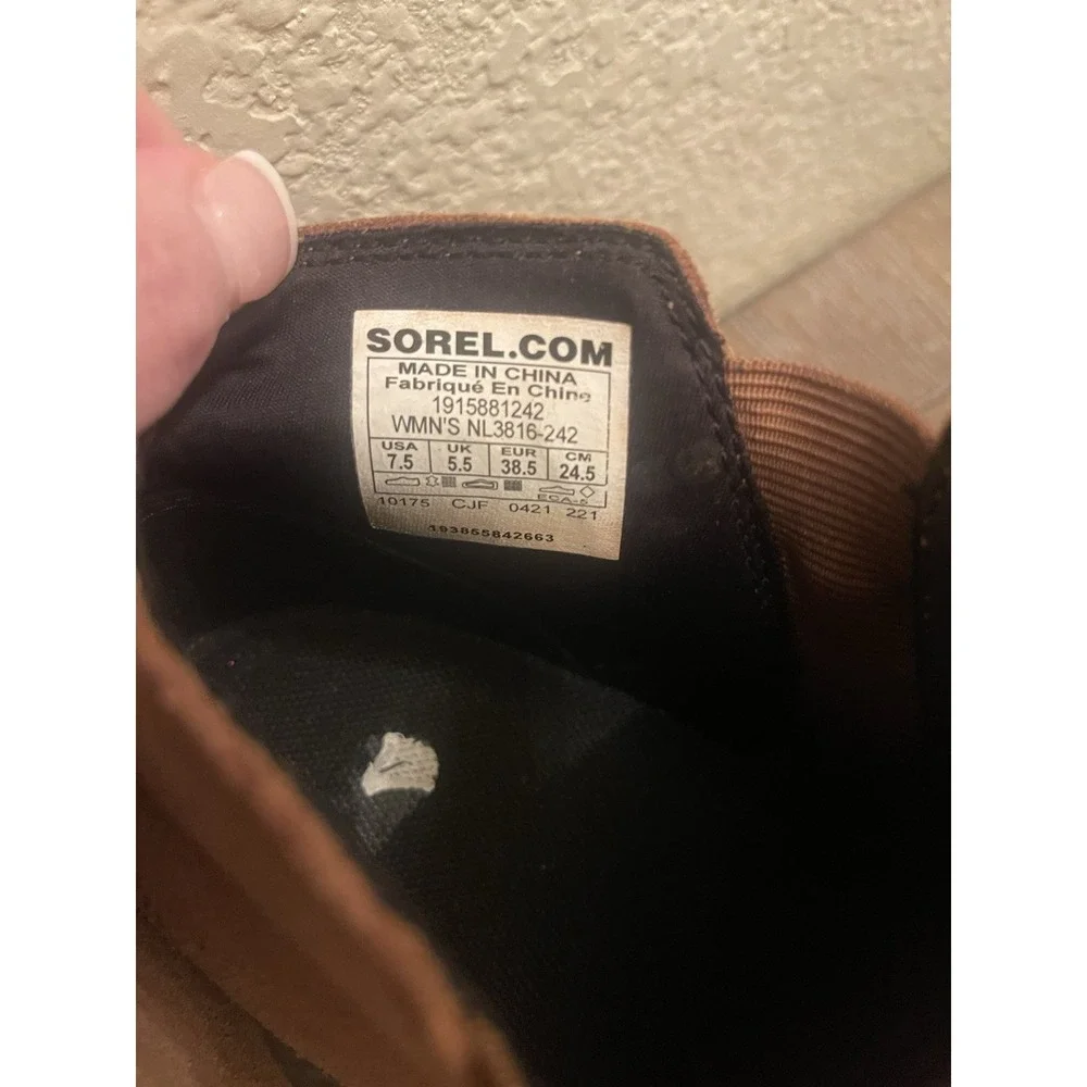 Sorel Evie II Chelsea Womens Boots‎ Size 7.5 Brown Leather